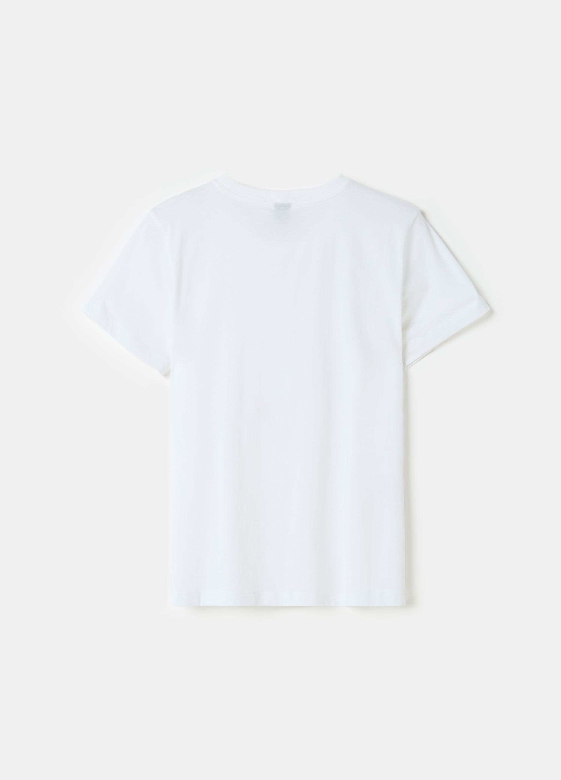 Stefanel - T-shirt in jersey di cotone Supima, Donna, Bianco ottico, Taglia XL