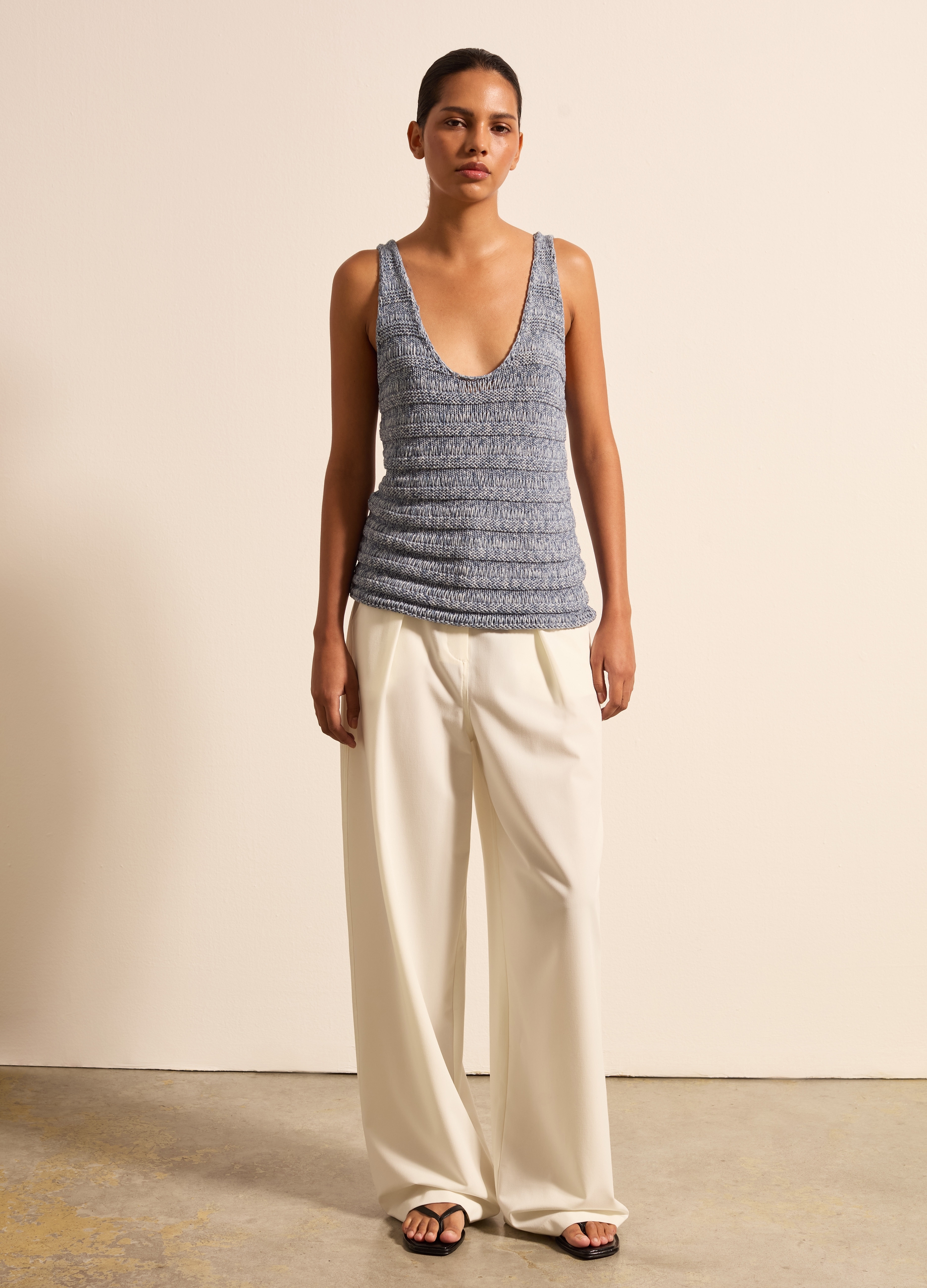 Stefanel - Pantalone balloon fit con pinces, Donna, Bianco ottico, Taglia 38