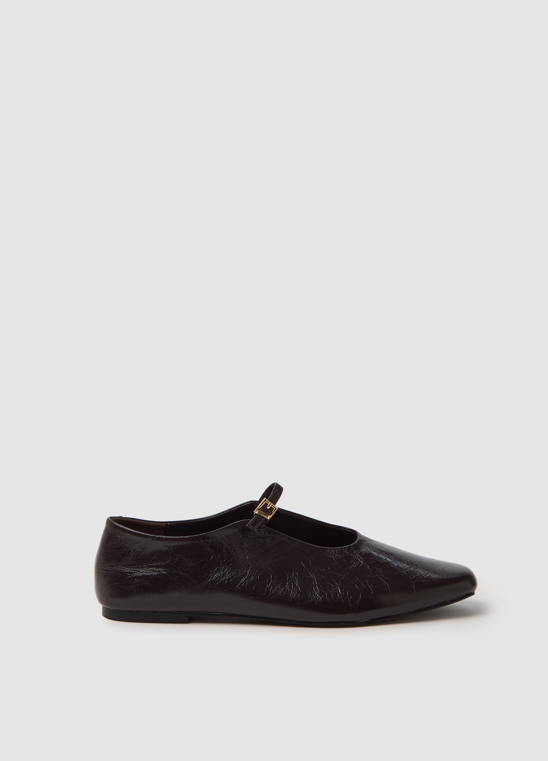 Stefanel - Ballerine in vera pelle marrone, Donna, Marrone ecru, Taglia 36