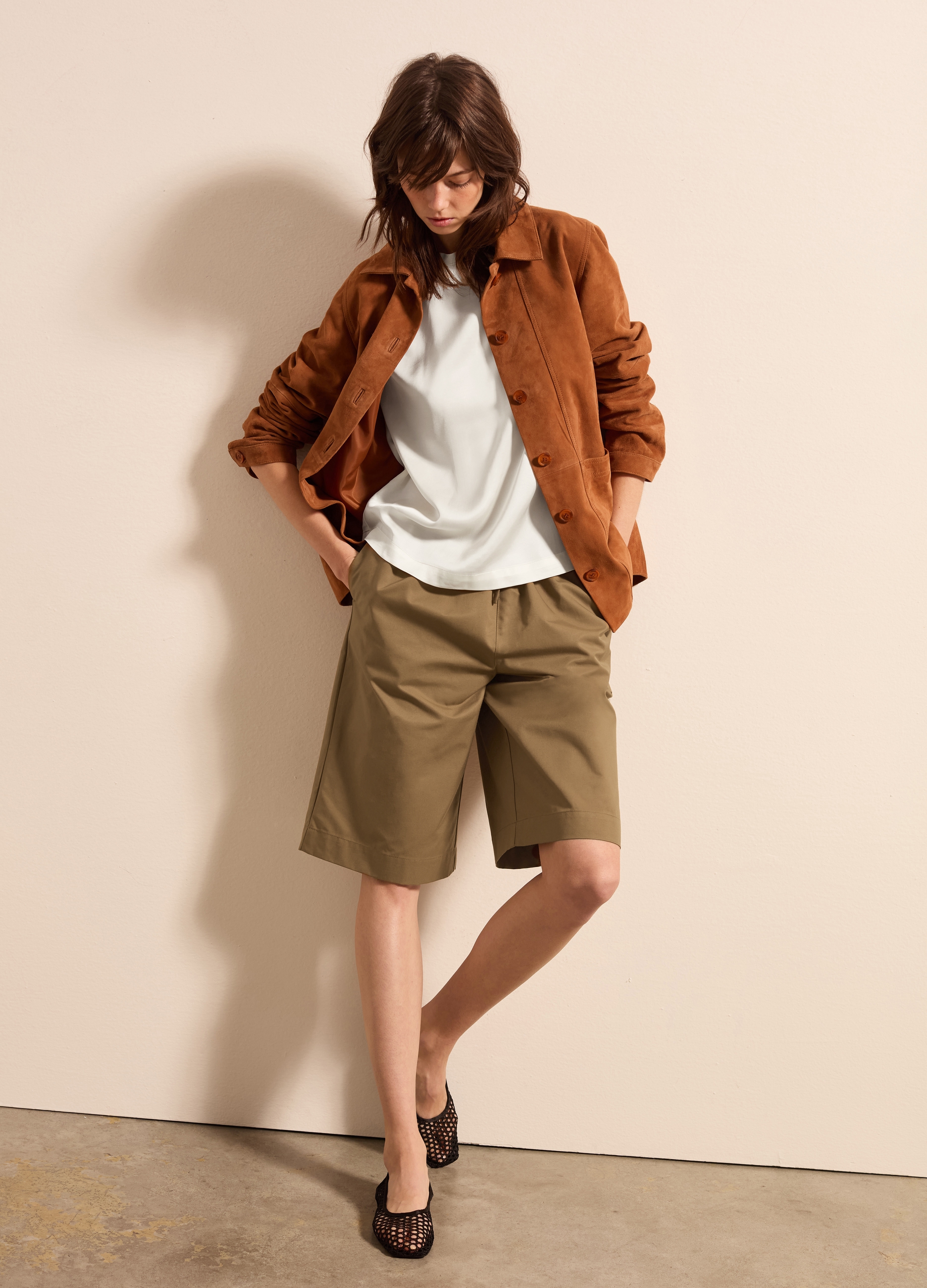 Stefanel - Blusa in viscosa satin, Donna, Bianco panna, Taglia XS