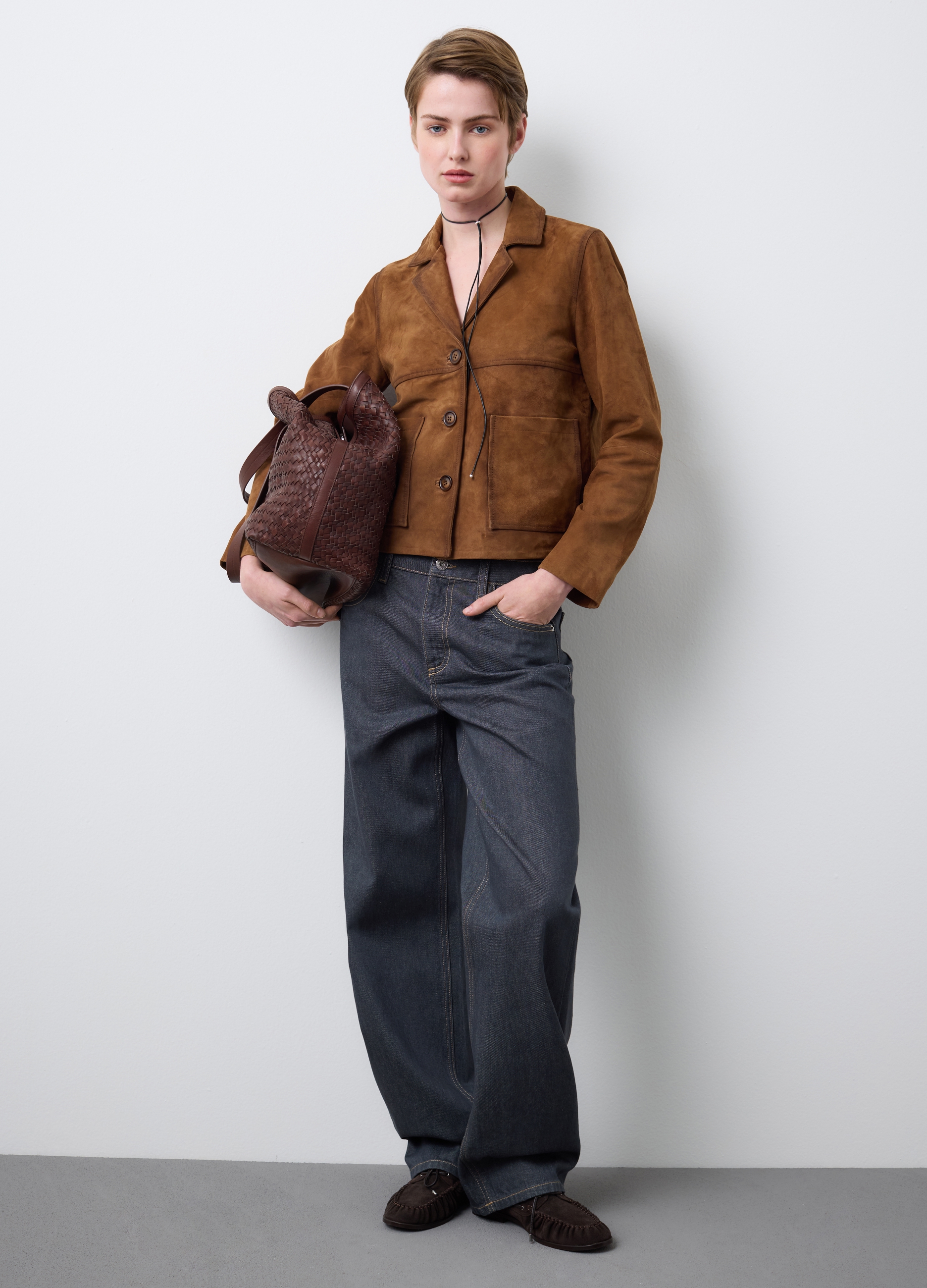 Stefanel - Jeans in puro cotone blu straight fit, Donna, Blu denim, Taglia 38