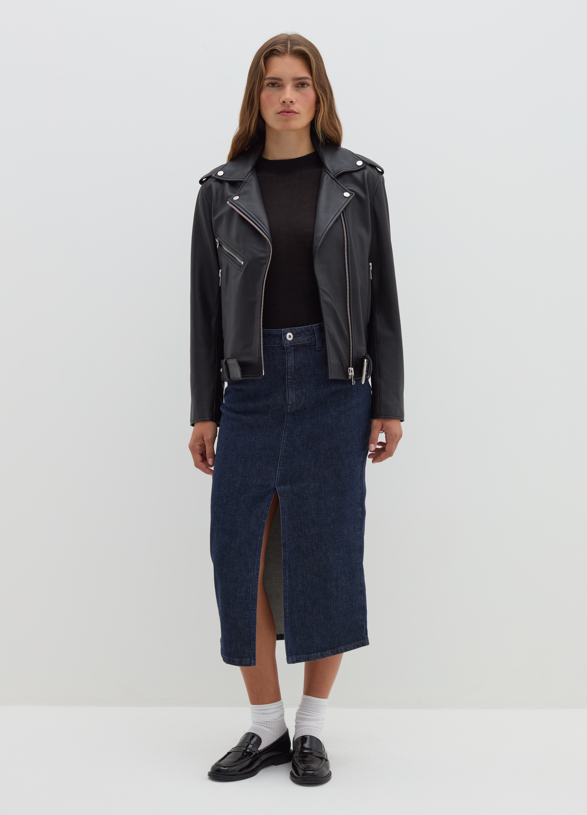 Stefanel - Gonna lunga a tubo in denim, Donna, Denim, Taglia S