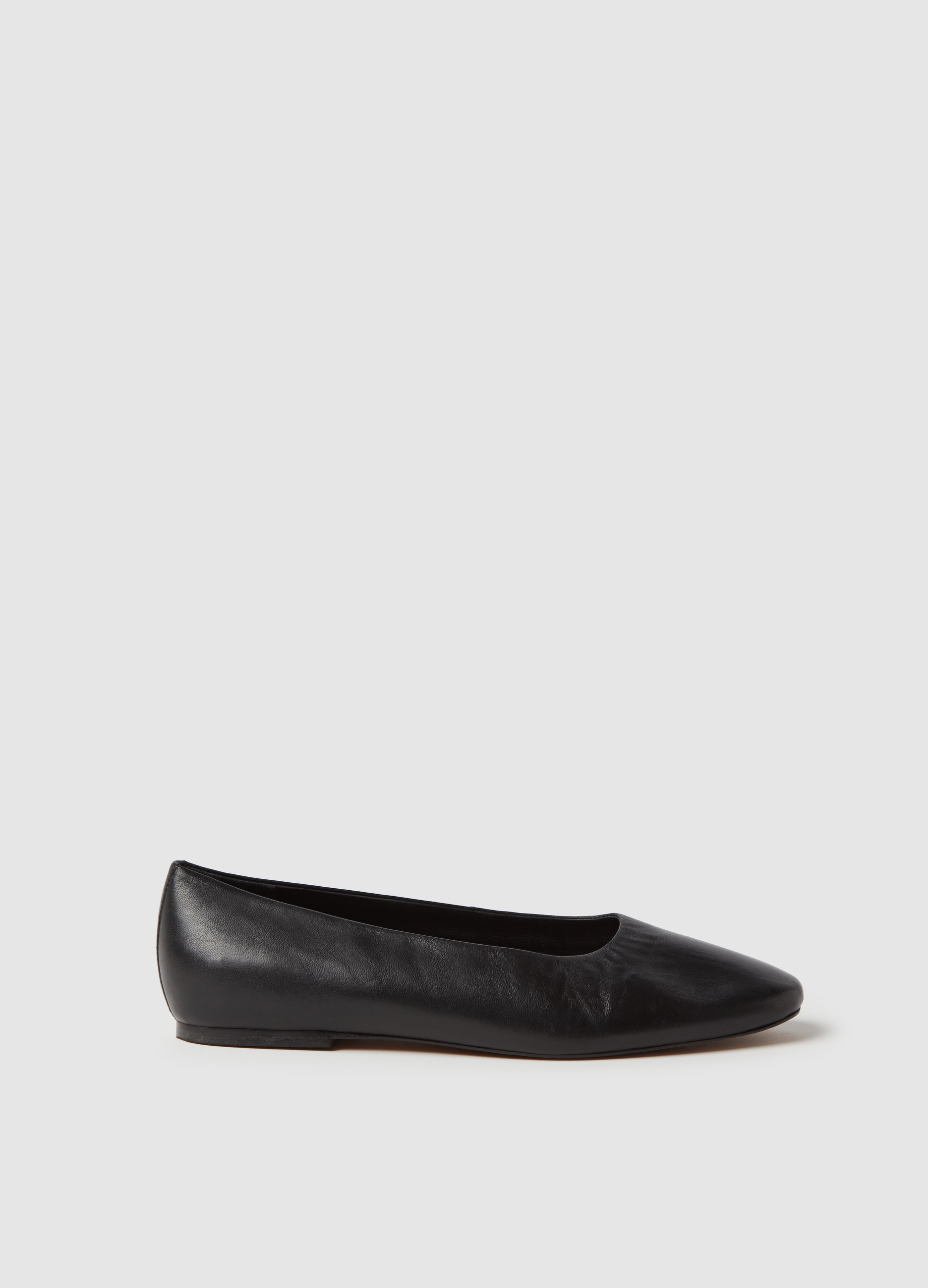 Stefanel - Ballerina in pelle, Donna, Nero, Taglia 38