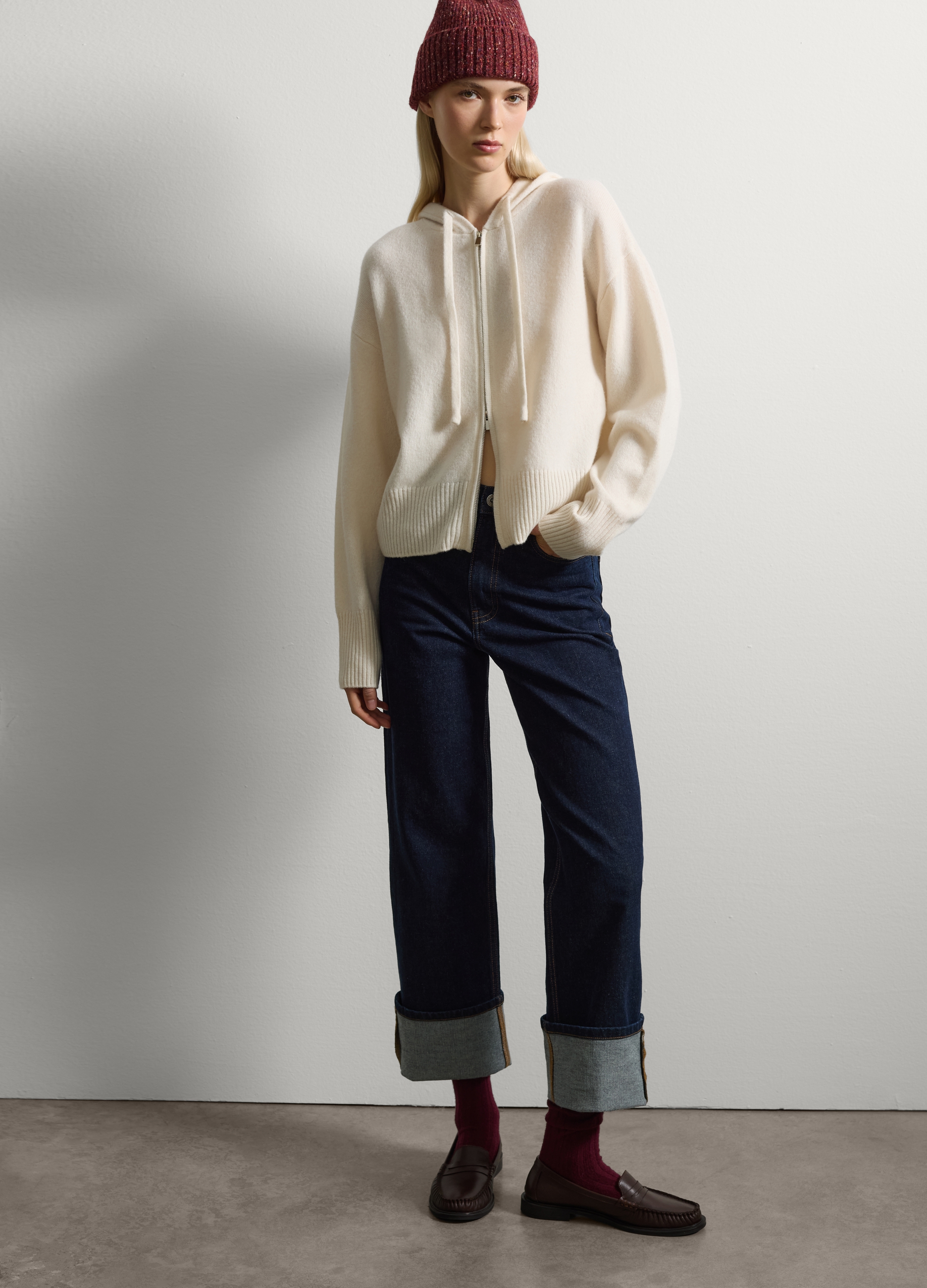 Stefanel - Jeans blu dritti elasticizzati, Donna, Blu indigo, Taglia 40