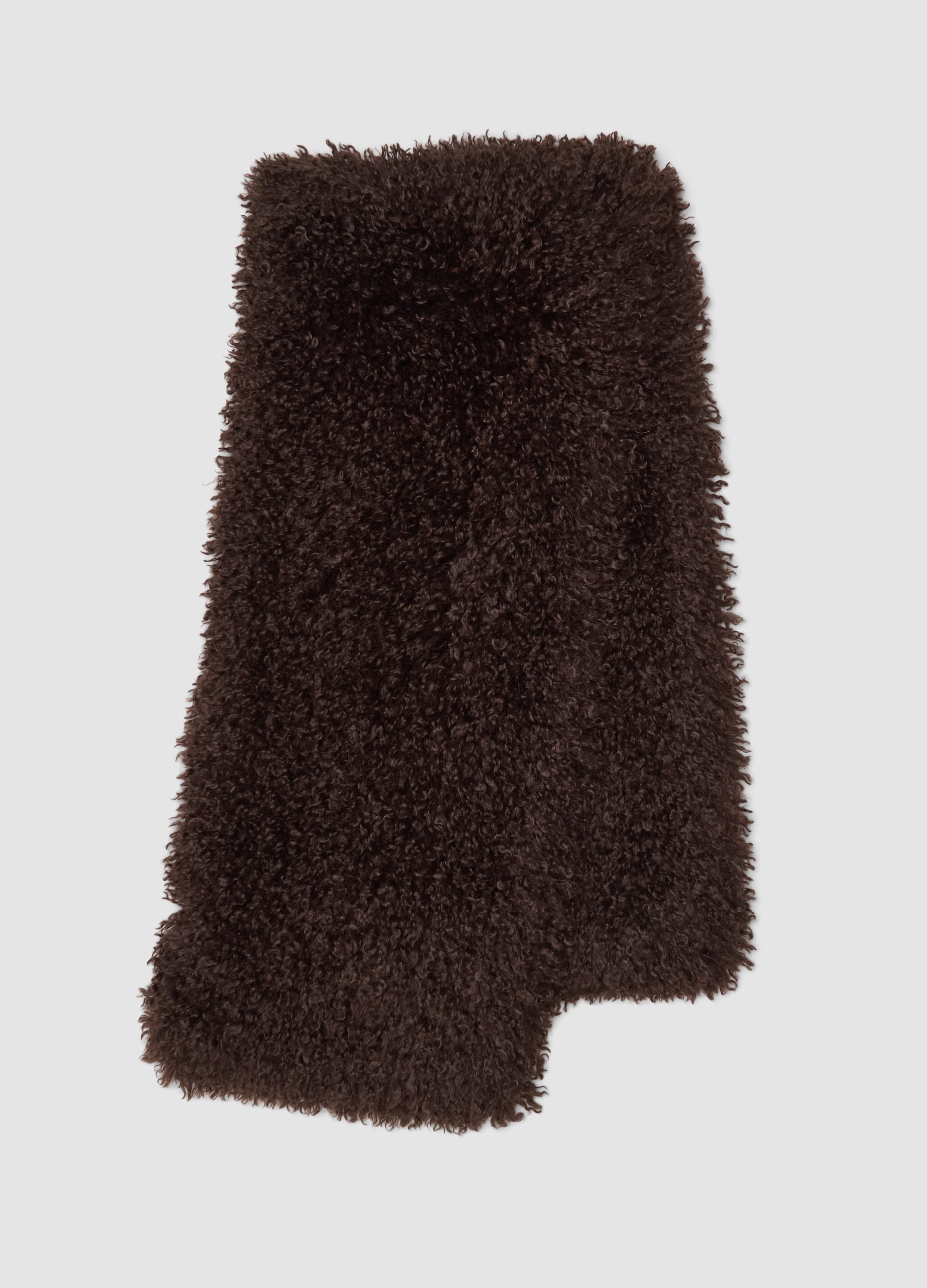 Stefanel - Sciarpa marrone effetto peluche, Donna, Marrone scuro, Taglia ONE SIZE