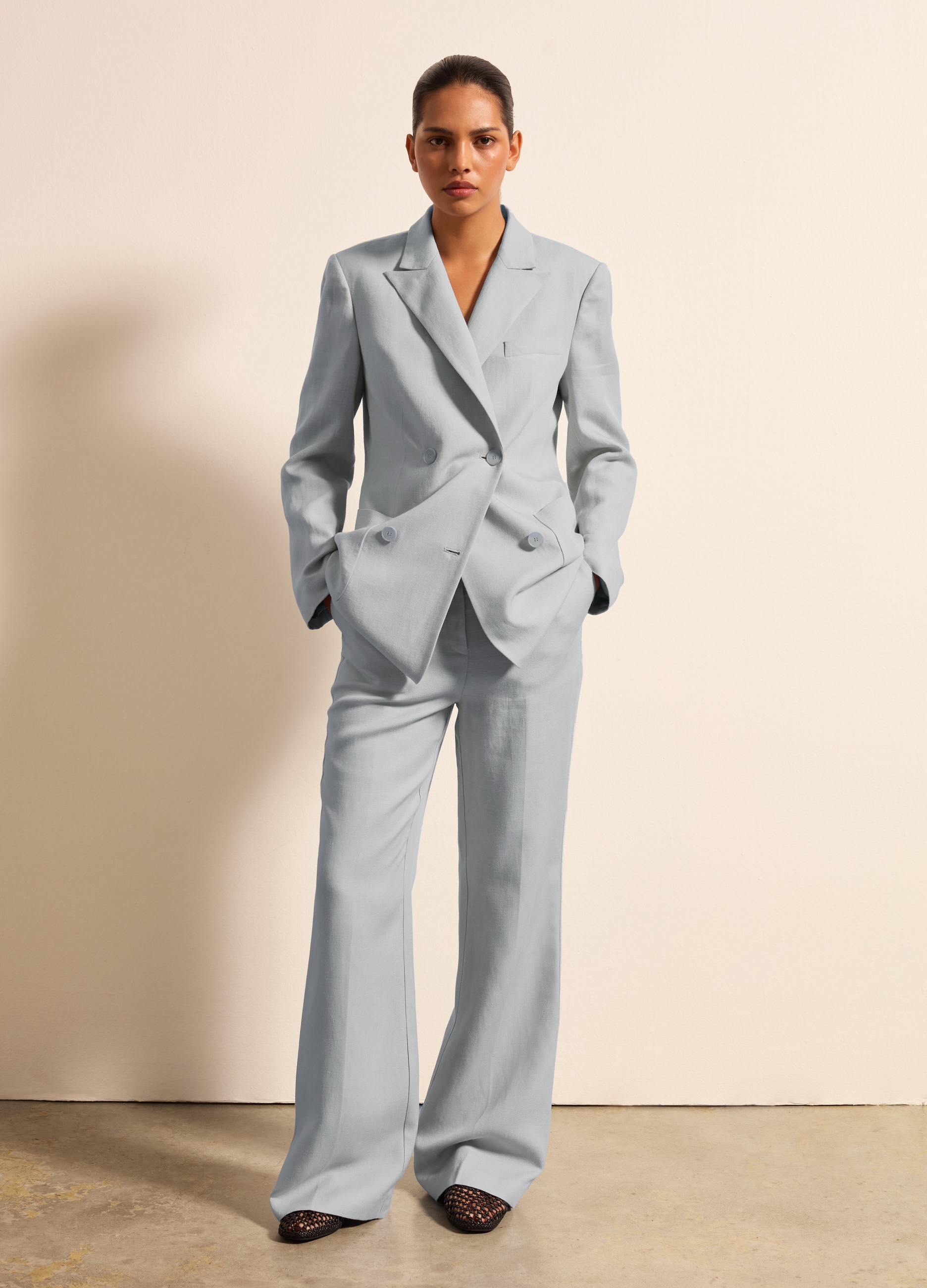 Stefanel - Pantalone flare fit, Donna, Azzurro celeste, Taglia 38