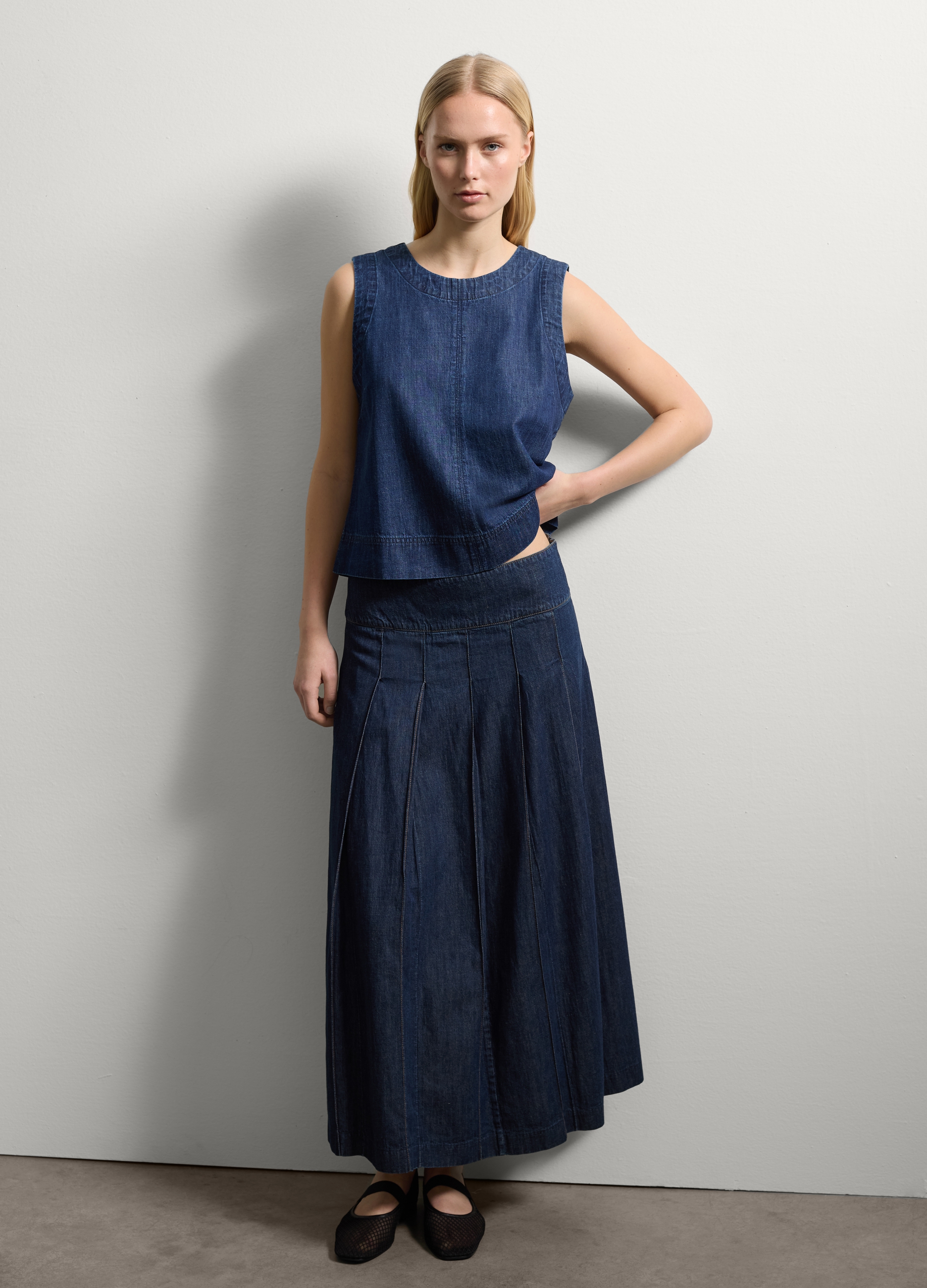 Stefanel - Tank top in denim, Donna, Denim, Taglia XS